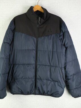 Gerry Puffer Jacket Mens Large Blue Duck Down Full Zip Outdoor Streetwear